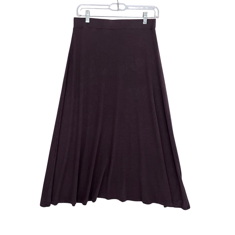 Cider Coffee Brown High Waisted Maxi Skirt Rayon Stretch Size Medium